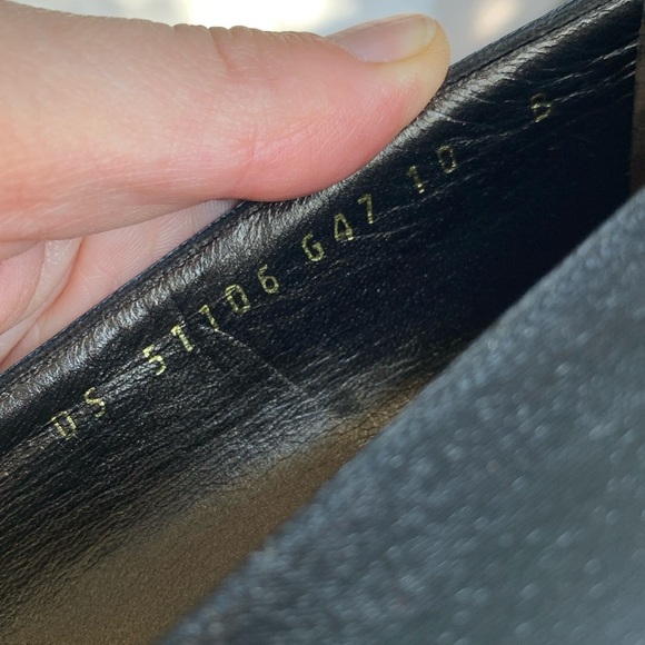 Salvatore Ferragamo Black Satin block heels with crystal inset size 10 - Picture 8 of 11